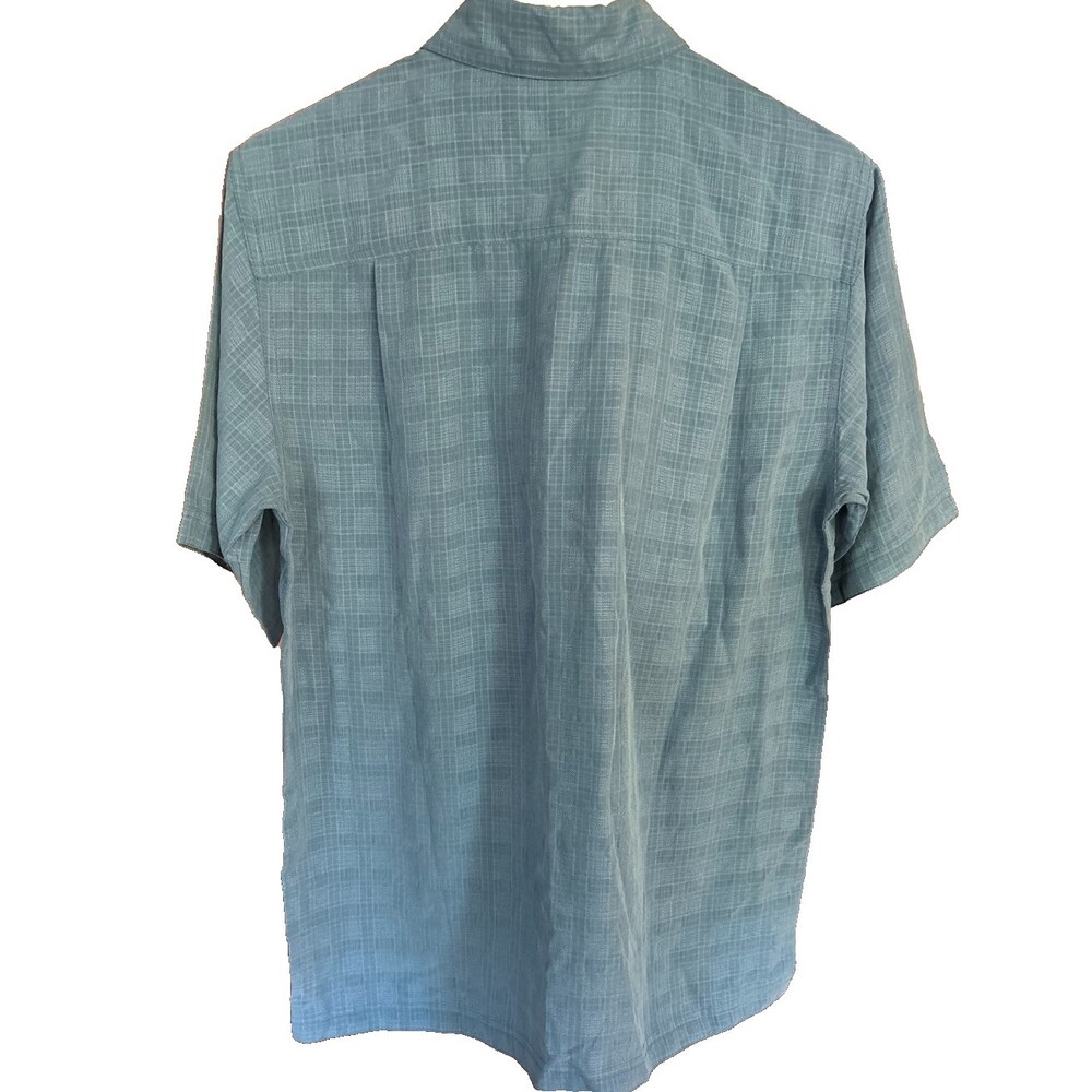 Royal Robbins Short Sleeve Button Up Shirt Mens Small Blue Modal Relaxed Fit - Picture 8 of 12